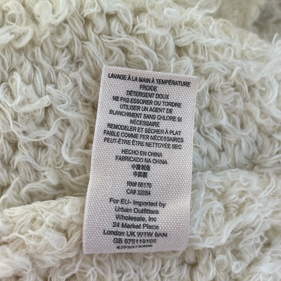 Free People Ivory Fuzzy Sweater Coat - Picture 10 of 10